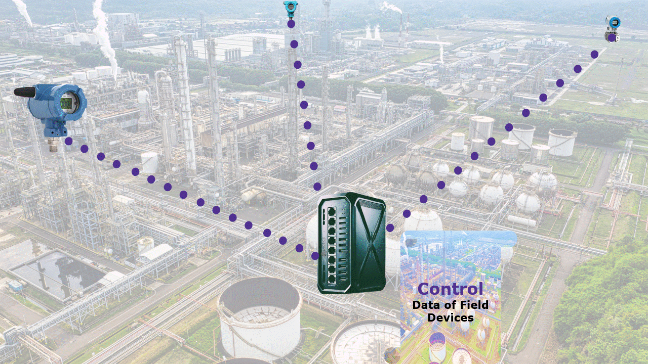 Industry 4.0 connected factory illustration